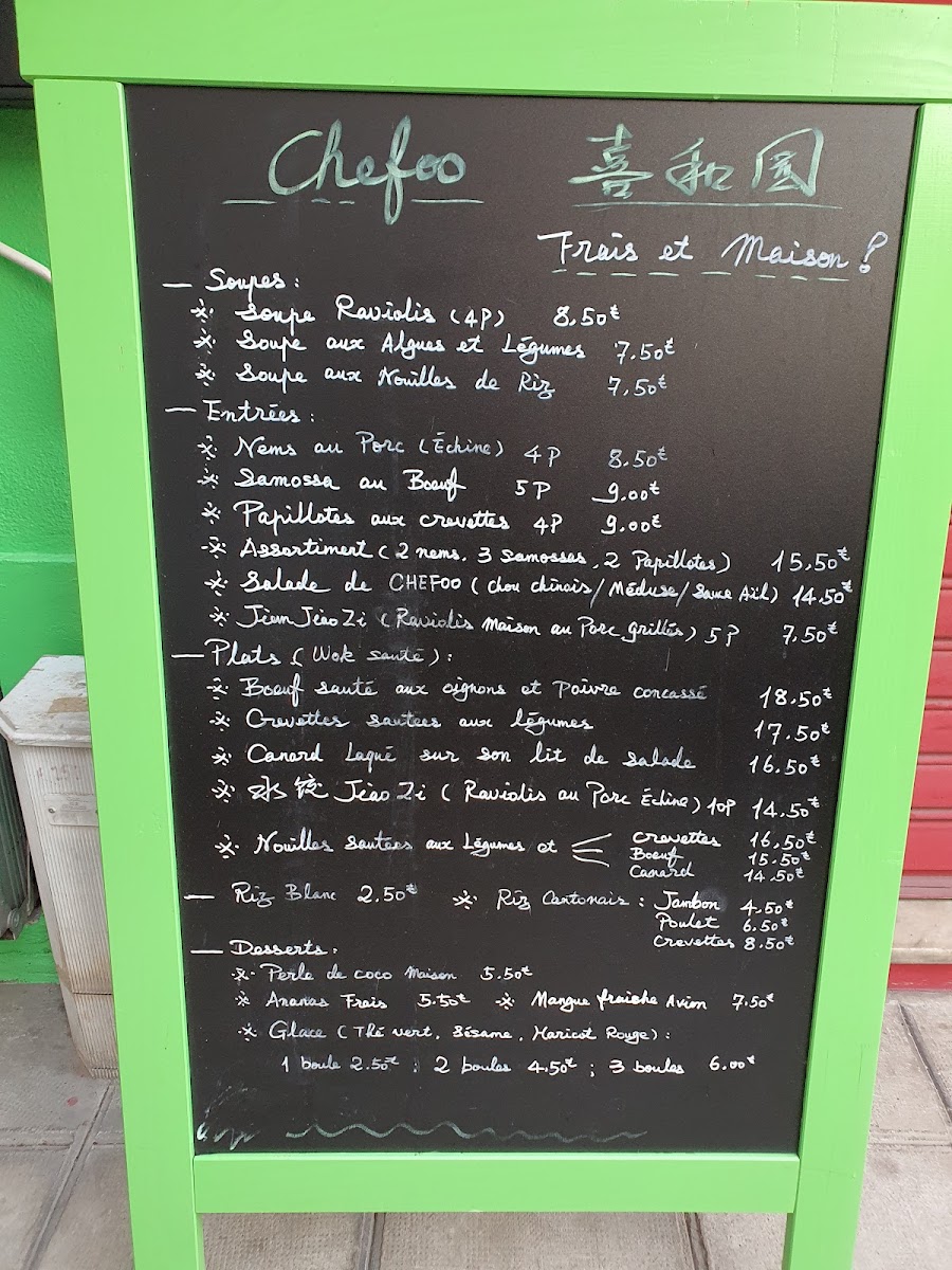 Menu Chefoo Restaurant Chinois-2