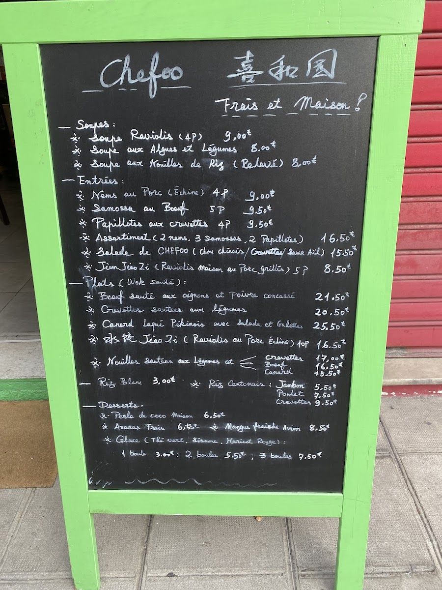 Menu Chefoo Restaurant Chinois-4